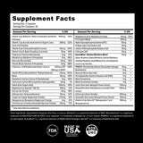 Primitive Scientific etiqueta nutricional mostrando vitaminas y minerales clave