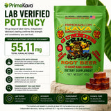 PRIMO KAVA raíz de kava de Fiyi mostrando origen noble y calidad del ingrediente