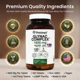 PRISTINE'S etiqueta en detalle con ingredientes y sellos de calidad visibles
