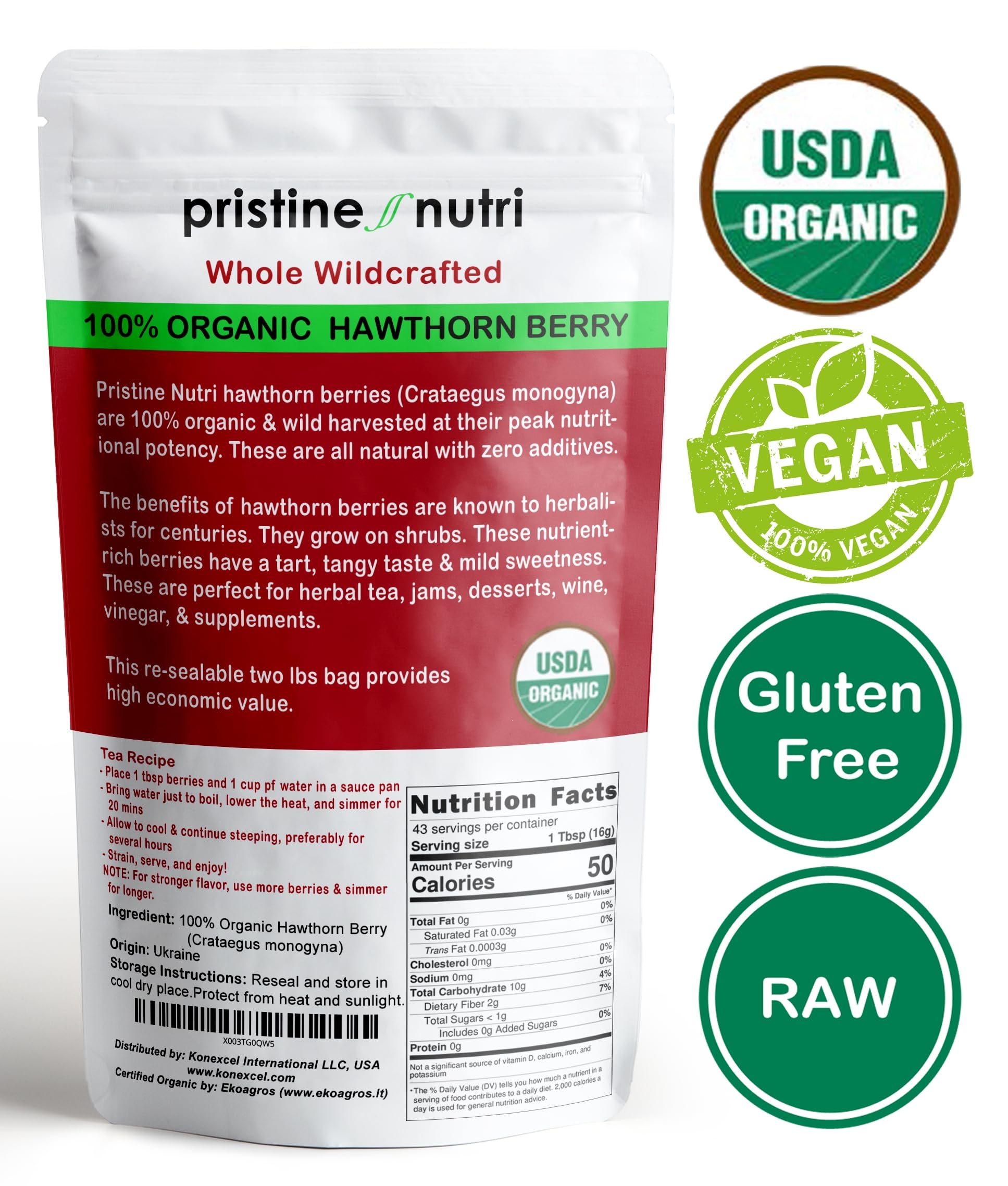 Pristine Nutri detalle de la textura seca de las bayas para infusiones