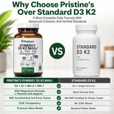 PRISTINE'S etiqueta con lista de ingredientes clave visible y legible