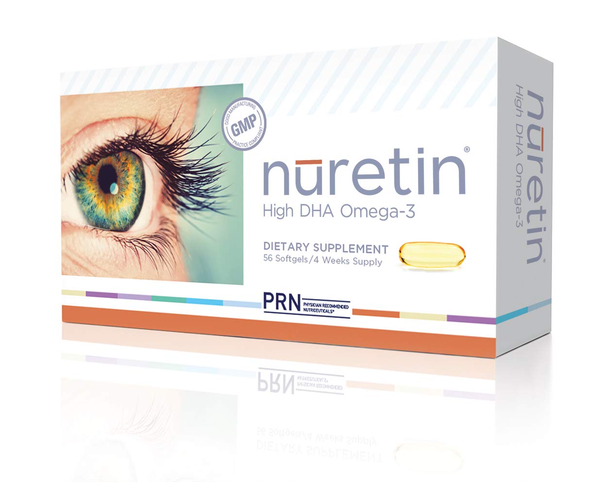 PRN Nuretin frasco frontal mostrando etiqueta y beneficio de soporte ocular