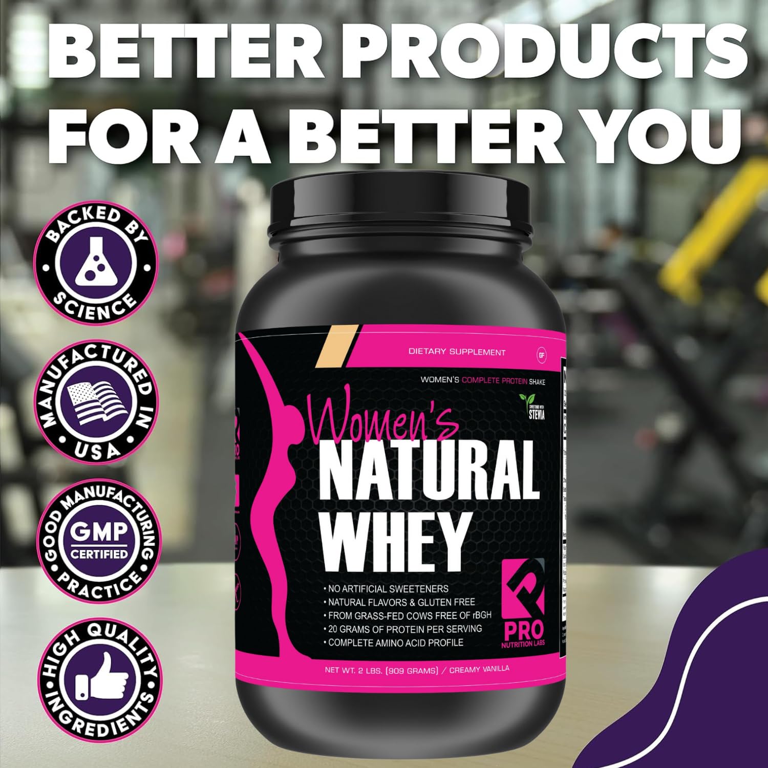 PRO NUTRITION LABS vaso con batido cremoso listo para tomar energía