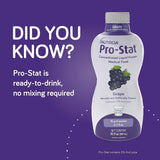 Pro-Stat comparación de tamaño con vaso para visualizar porción