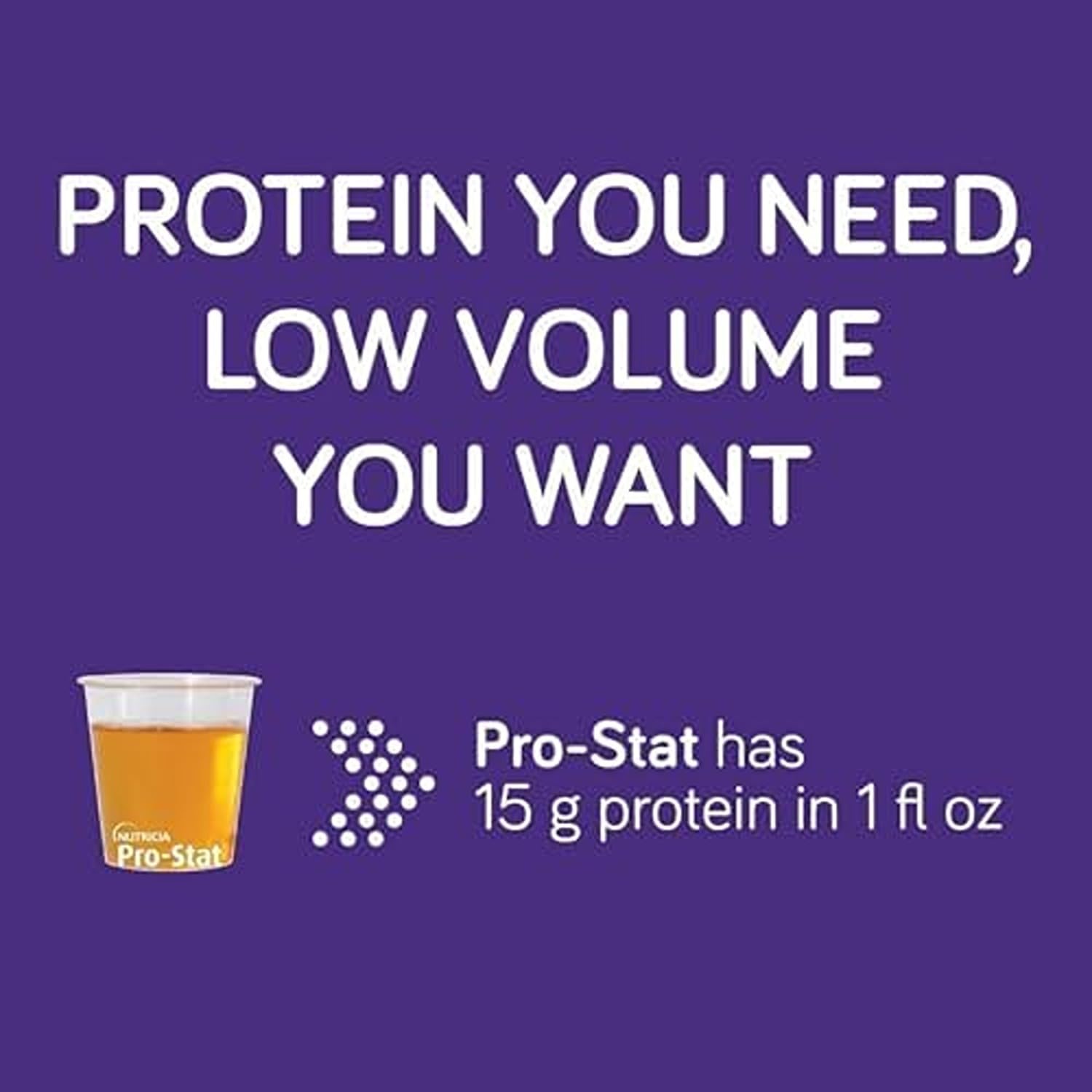 Ampolla Pro-Stat comparada con mano para mostrar tamaño y portabilidad