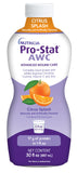 Pro-Stat botella frontal Citrus Splash mostrando etiquetado y volumen 30 fl oz beneficio práctico