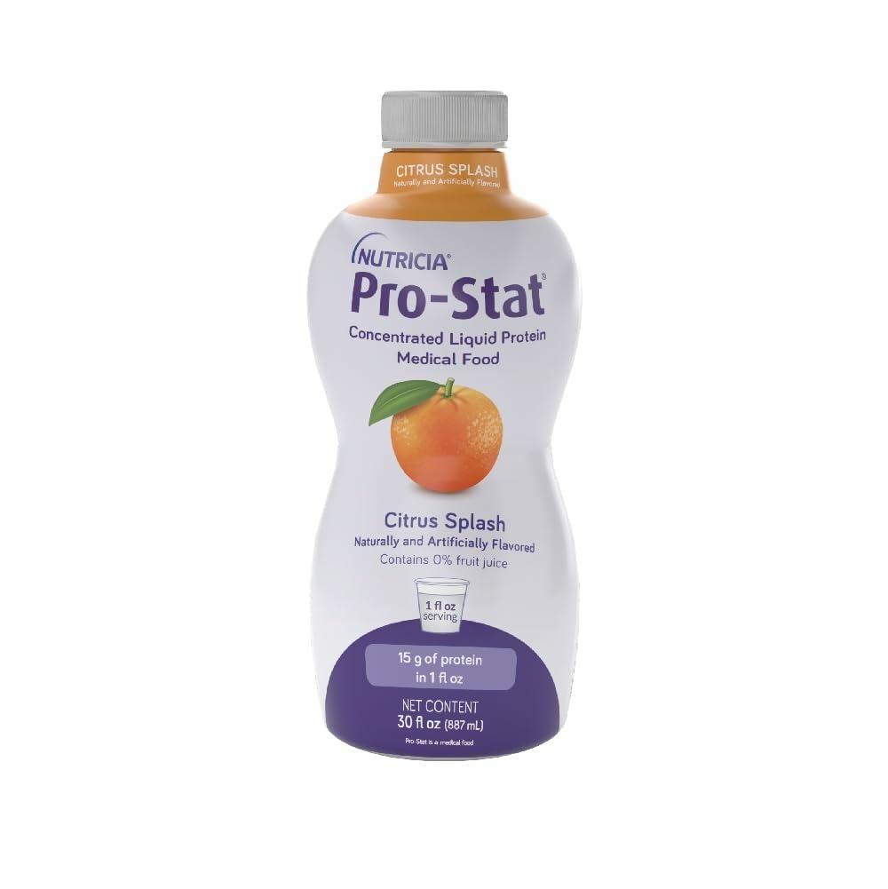Pro-Stat envase frontal Citrus Splash mostrando diseño de marca y facilidad de uso