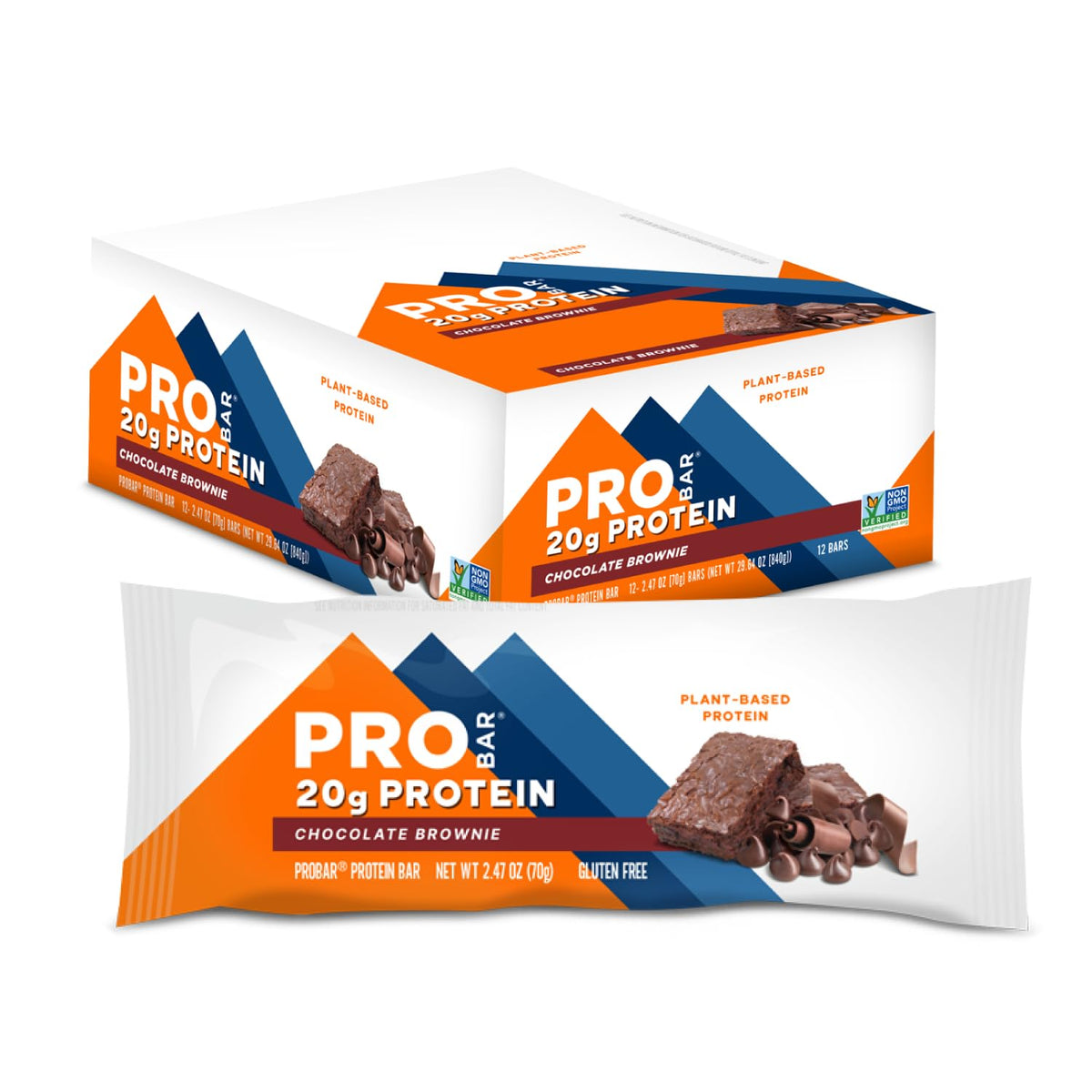 PROBAR vista frontal del empaque mostrando sabor chocolate brownie y conveniencia