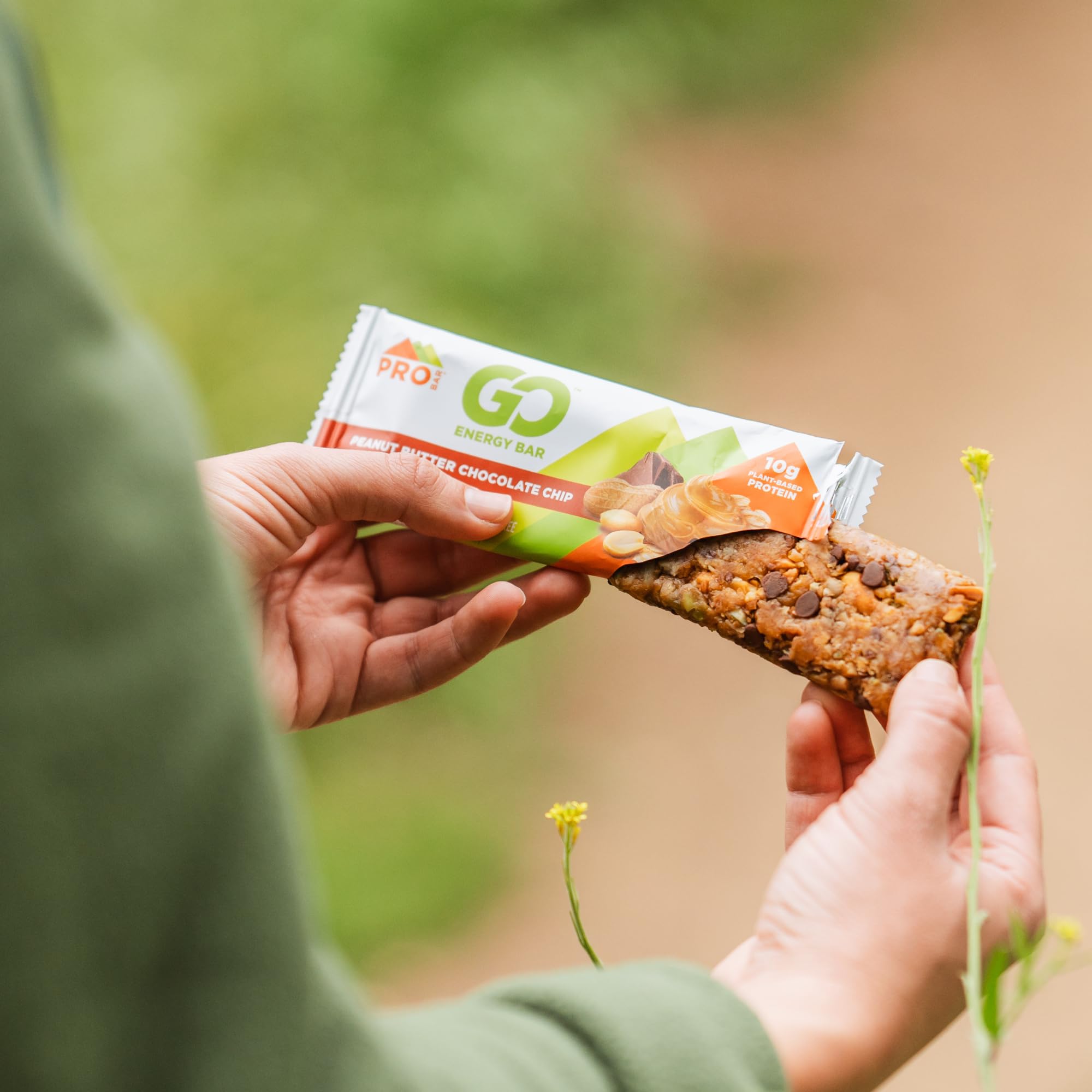 PROBAR barra individual en mano lista para consumir y energía rápida