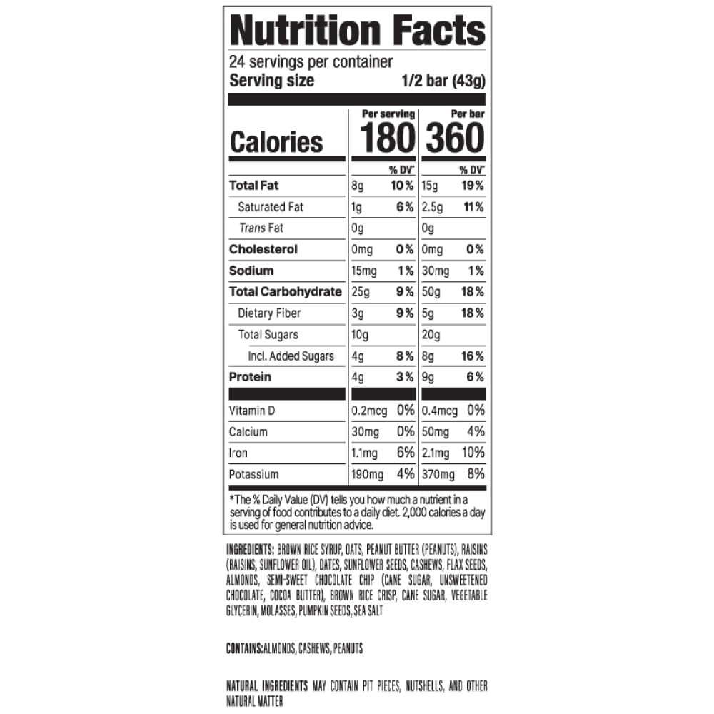 PROBAR ingredientes avena nueces semillas naturales y energía