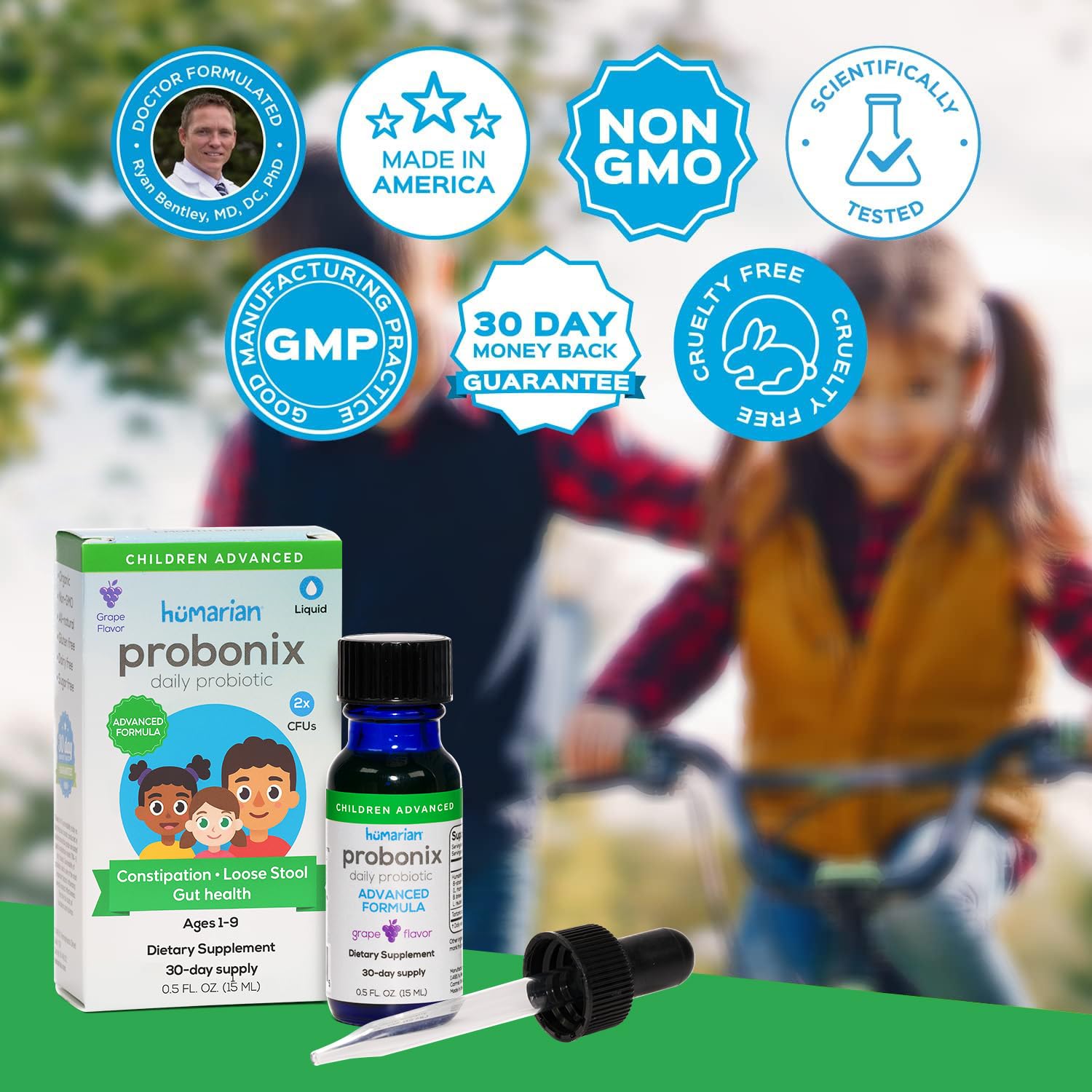 Probonix tamaño en mano para comparar volumen de 30 días y dosificación práctica