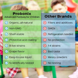 Administración de Probonix gotas sobre lengua para uso sencillo y aceptación infantil