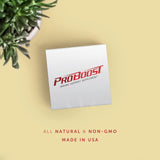 ProBoost en ambiente lifestyle sobre mesa señalando uso diario