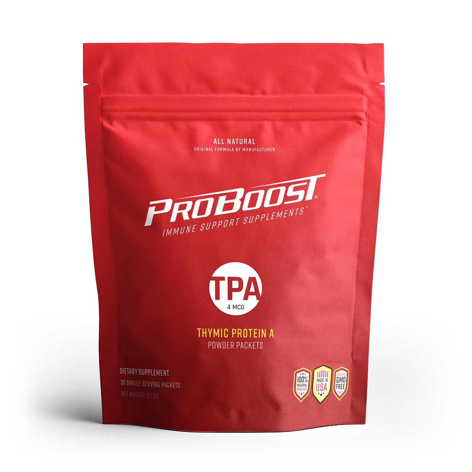 ProBoost sobre frente mostrando empaque y portabilidad