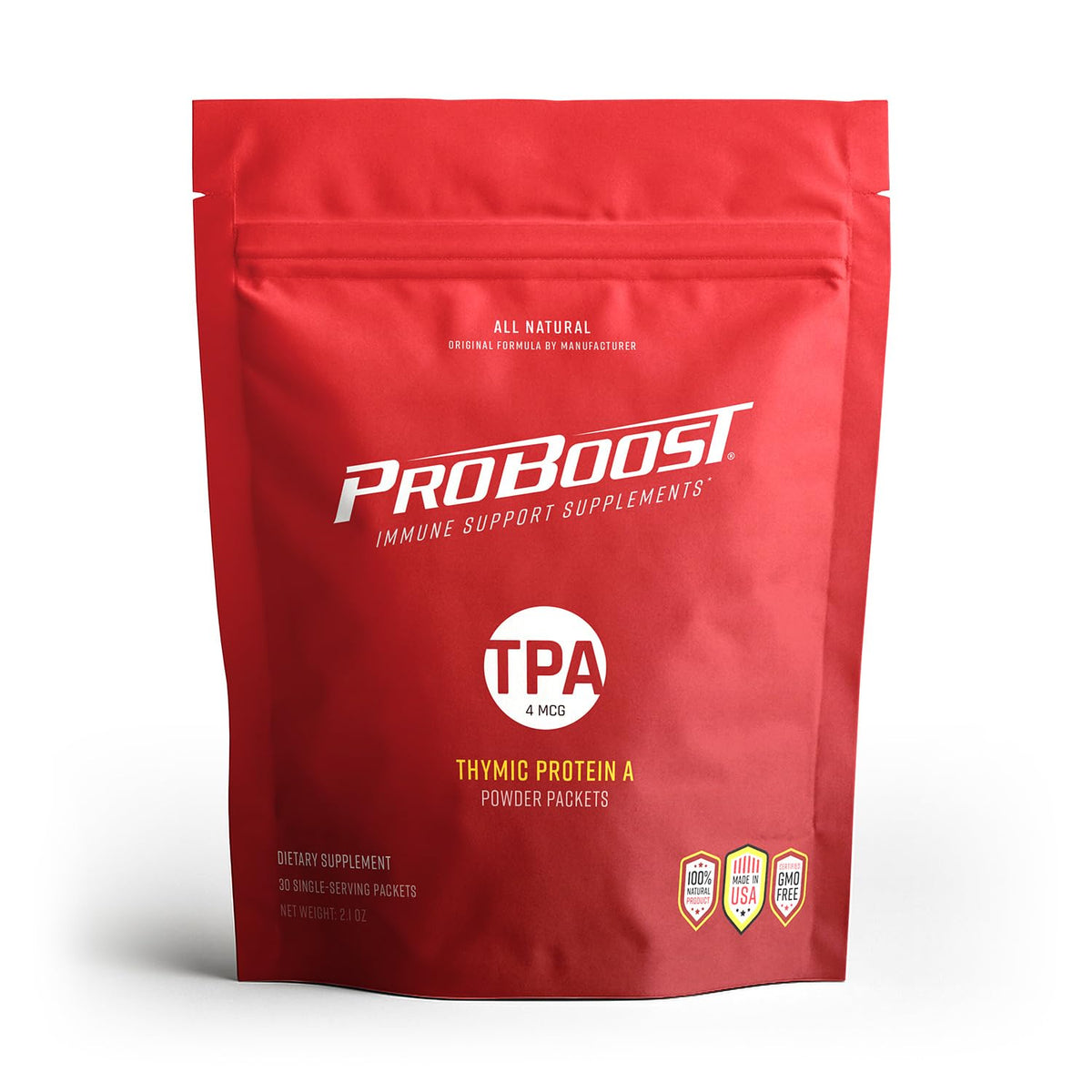 ProBoost sobre frente mostrando empaque y portabilidad