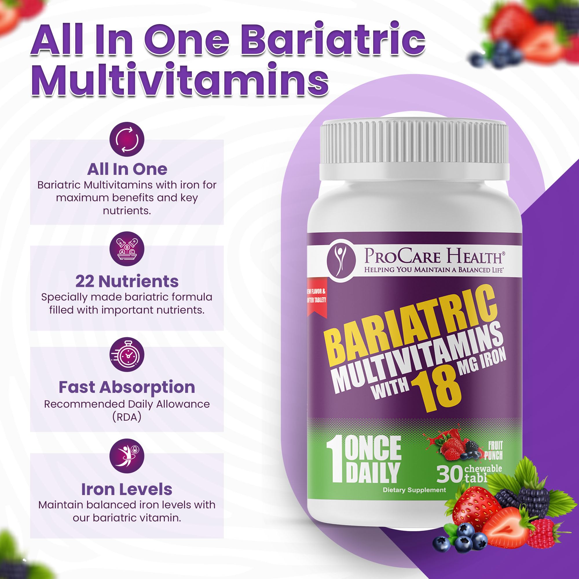 ProCare Health etiqueta nutricional detallada, transparencia de ingredientes