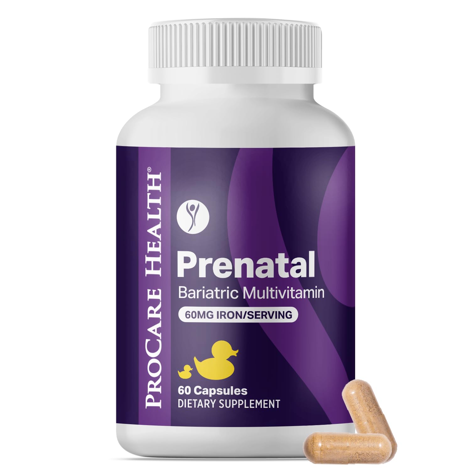 ProCare Health frasco delantero mostrando diseño y cantidad de cápsulas, confianza de marca