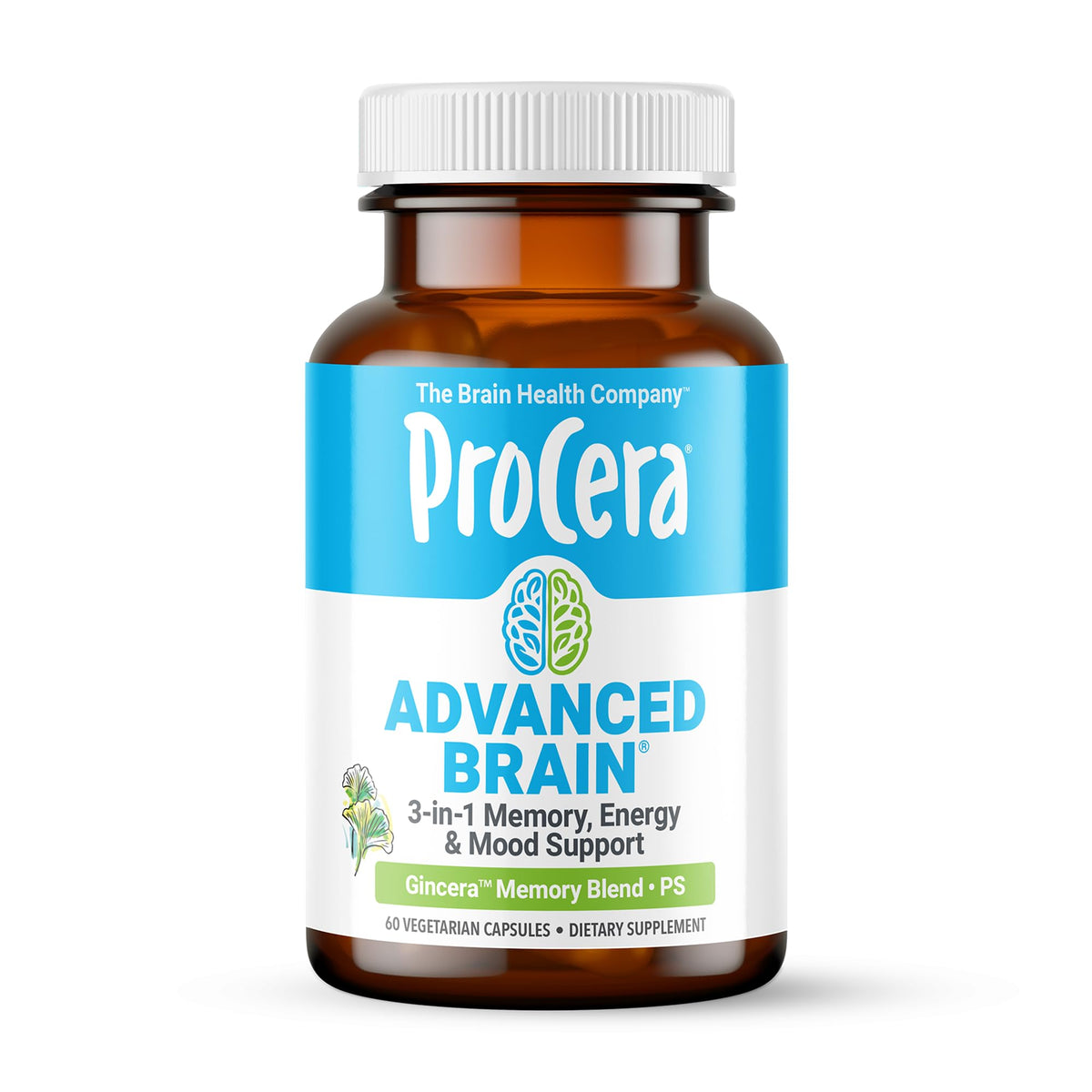 Procera envase frontal mostrando diseño y cantidad, ayuda a identificar complemento cognitivo