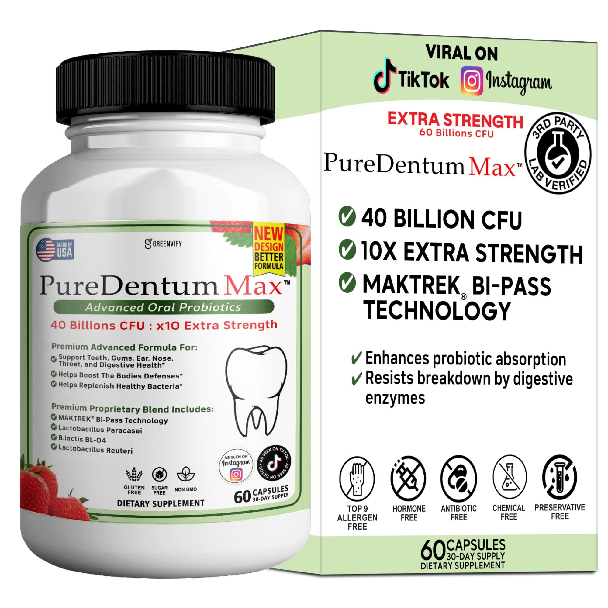 ProDentim Max envase frontal mostrando branding y beneficio de frescura