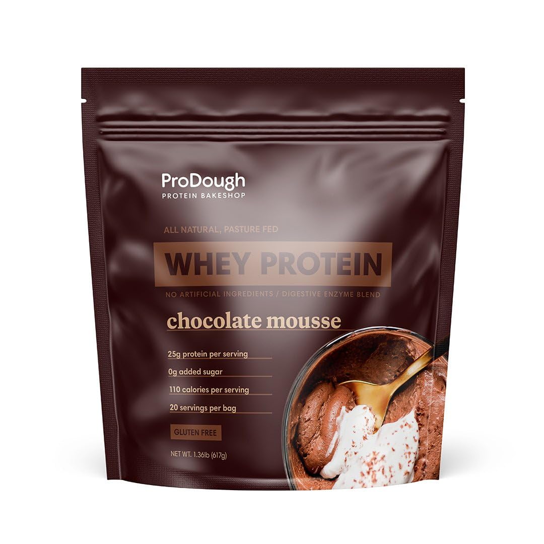 ProDough paquete frontal Chocolate Mousse mostrando diseño gourmet y claridad de uso