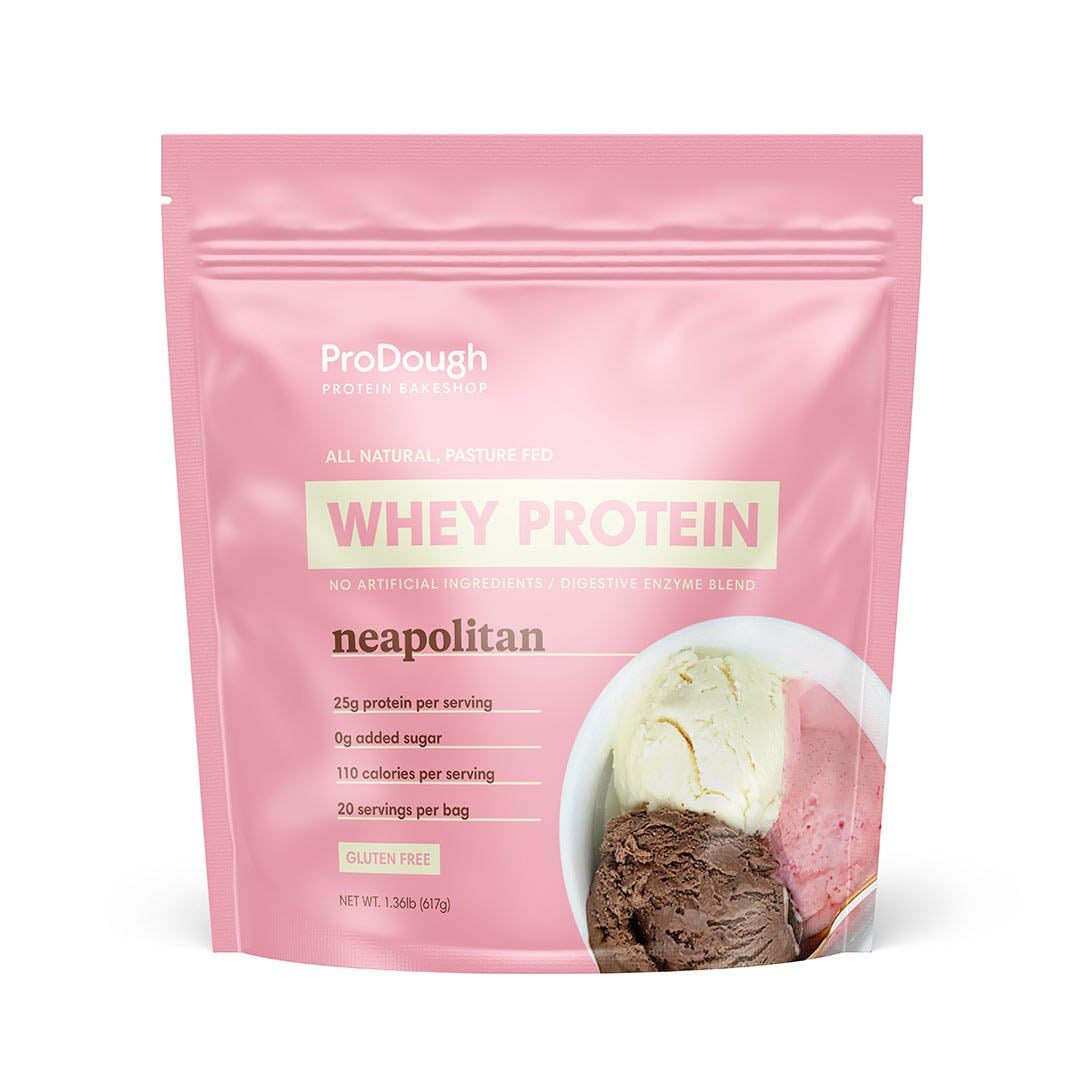 ProDough empaque frontal Neapolitan mostrando sabor gourmet y limpieza