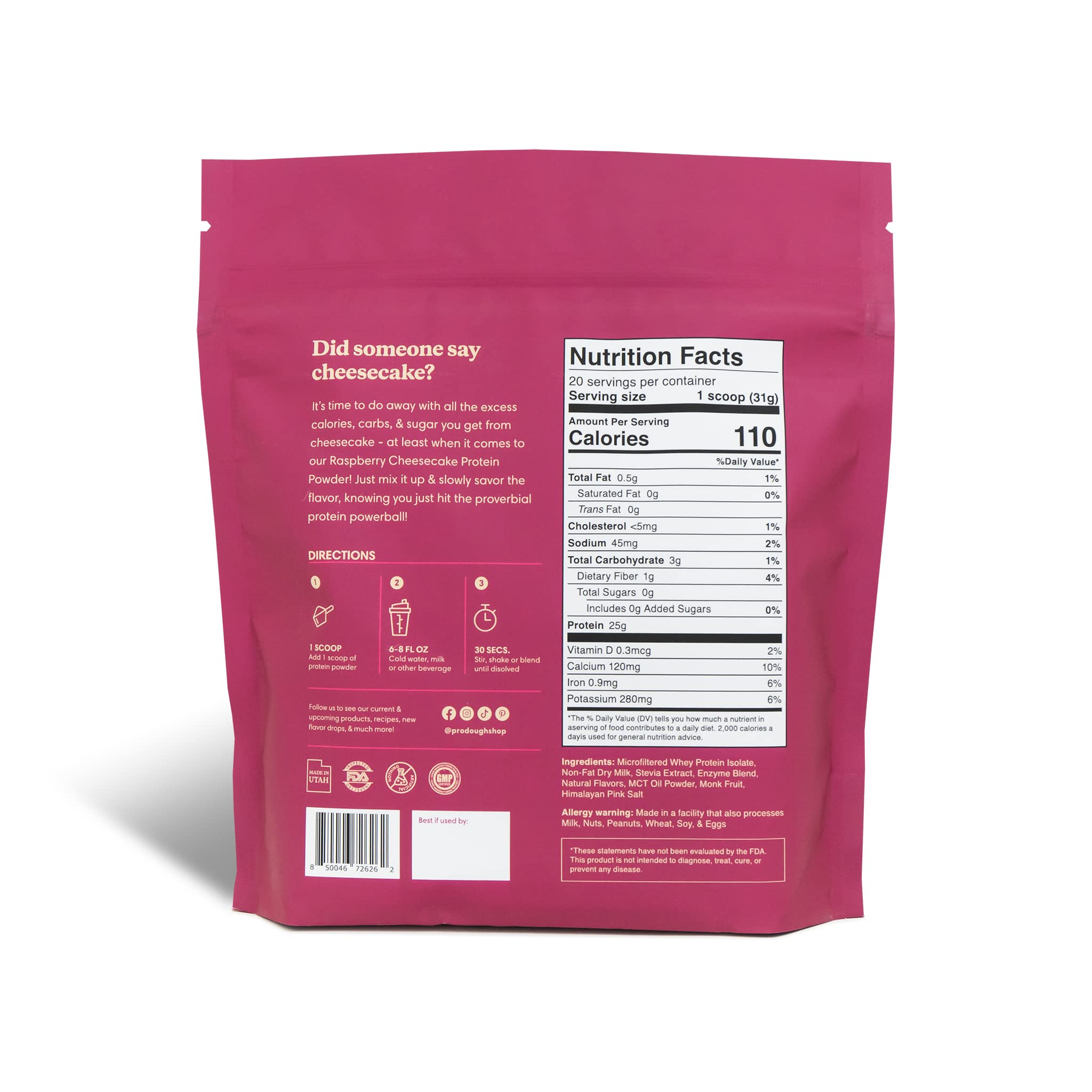 ProDough textura del polvo en primer plano, microfiltrado para mezcla suave
