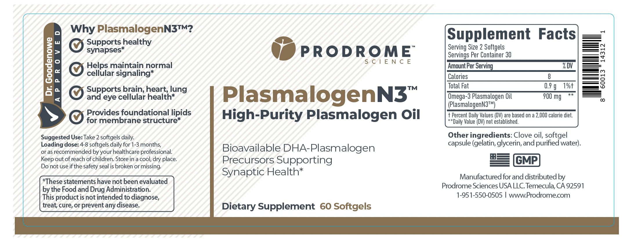 Prodrome cápsula blanda cercana mostrando textura y beneficio de fácil ingestión