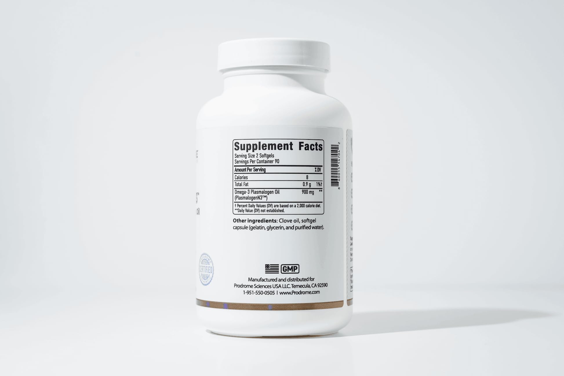 Prodrome ilustración de ingredientes con plasmalógenos y DHA para salud neuronal