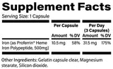 Proferrin Clear cápsula detalle para ver formato y facilidad de ingestión