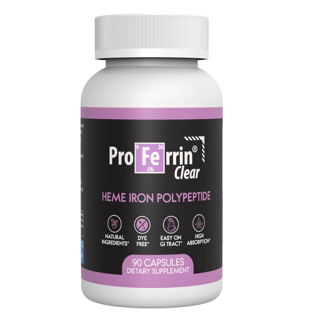 Proferrin Clear frente del empaque mostrando marca y beneficios claros