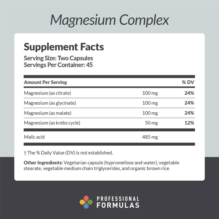 Professional Complementary Health Formulas primer plano de cápsulas para absorción y tolerancia