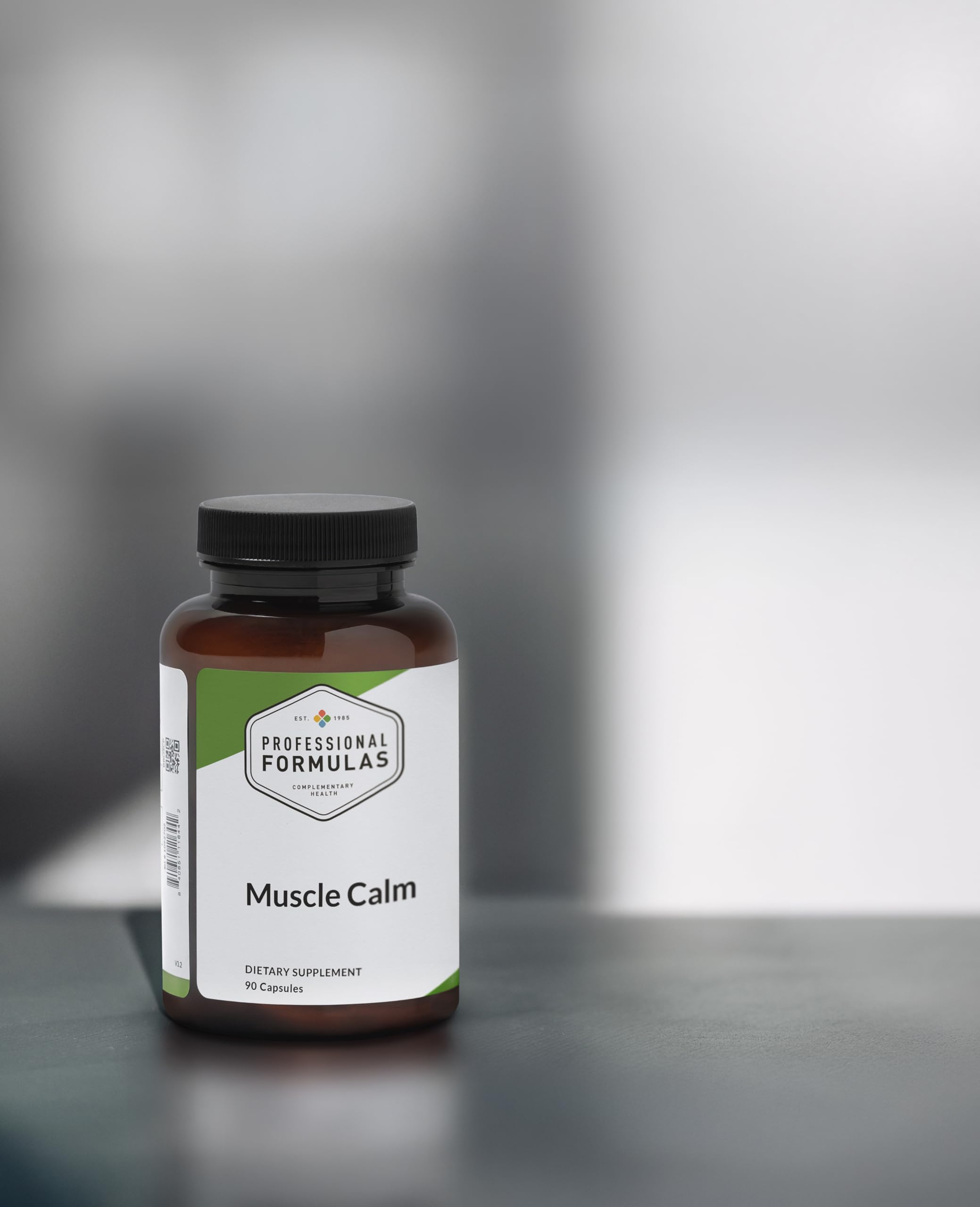 PROFESSIONAL COMPLEMENTARY HEALTH FORMULAS Muscle Calm comparación de tamaño del bote para dosificación y almacenamiento