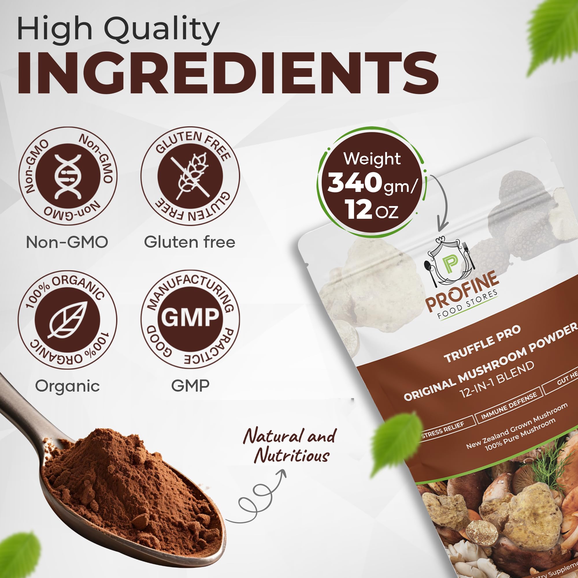 Profine Food Stores etiqueta con certificación USDA Organic visible