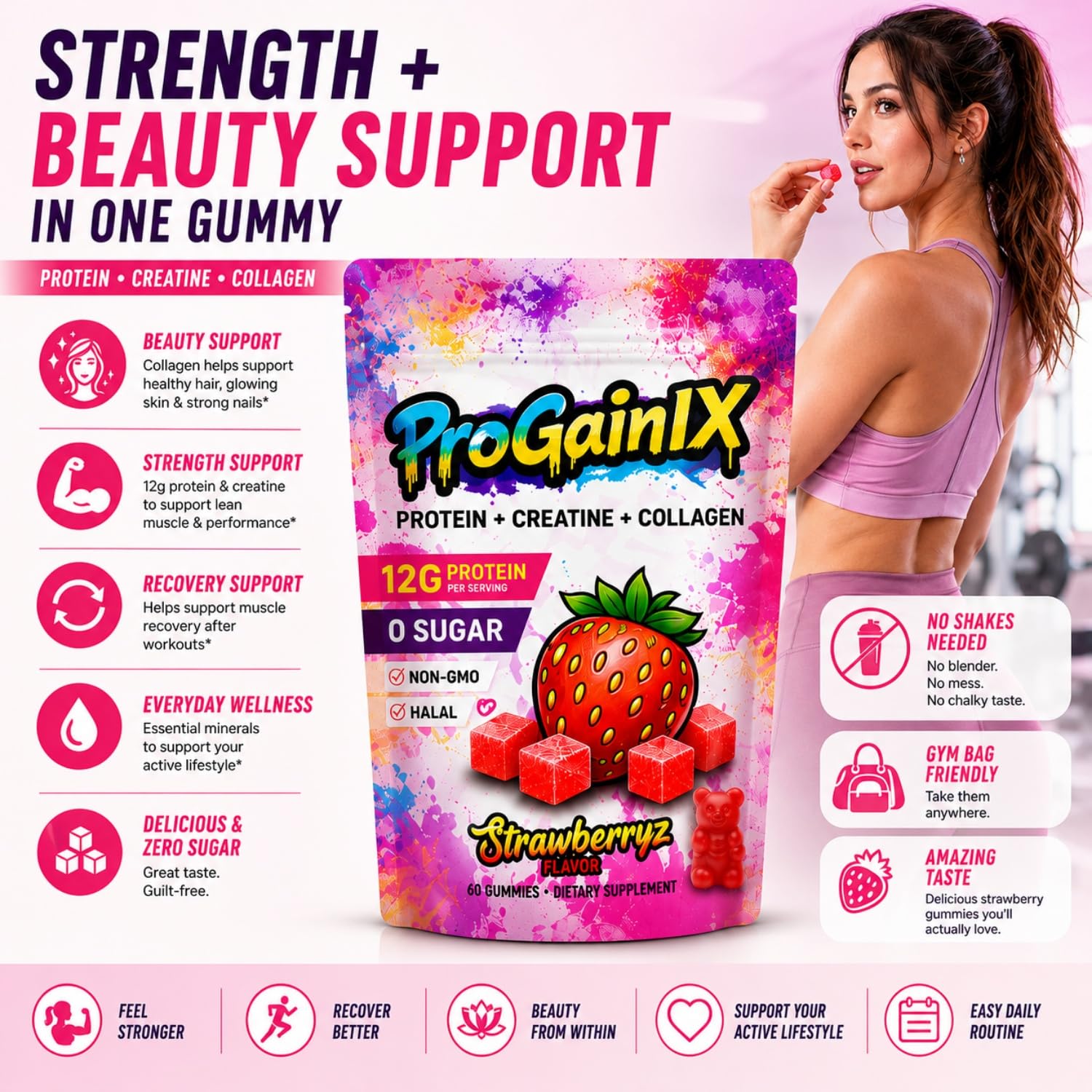 ProGainIX comparación de tamaño en mano para control de porciones