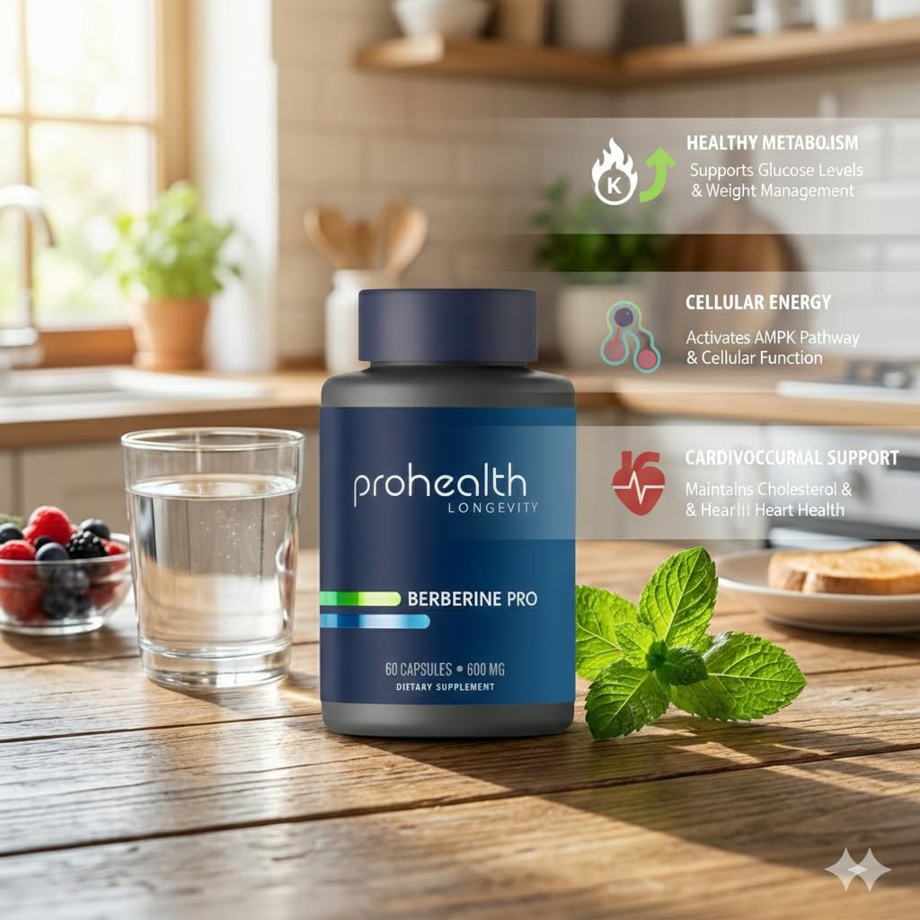ProHealth cápsulas en mano mostrando la porción y conveniencia