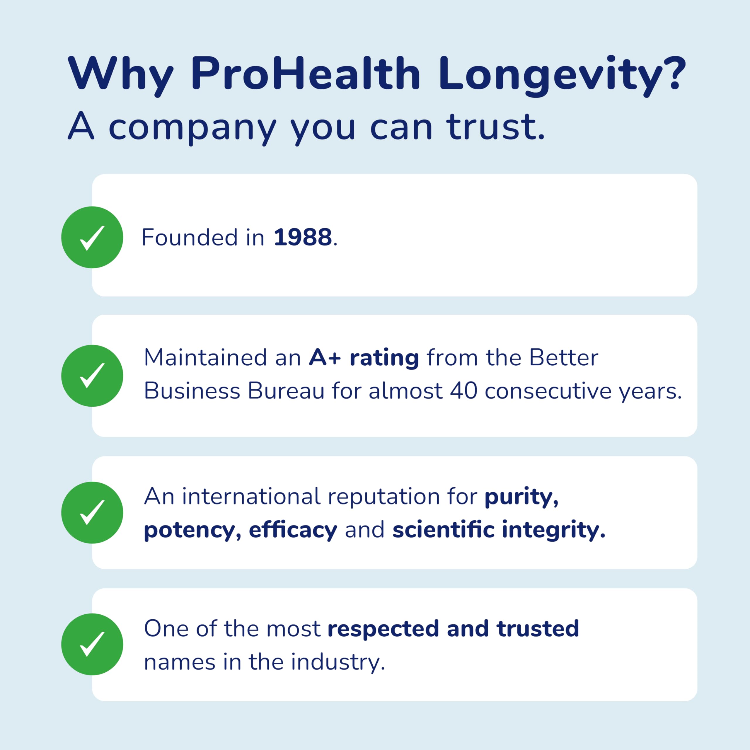 ProHealth envase sellado mostrando protección y conservación del producto