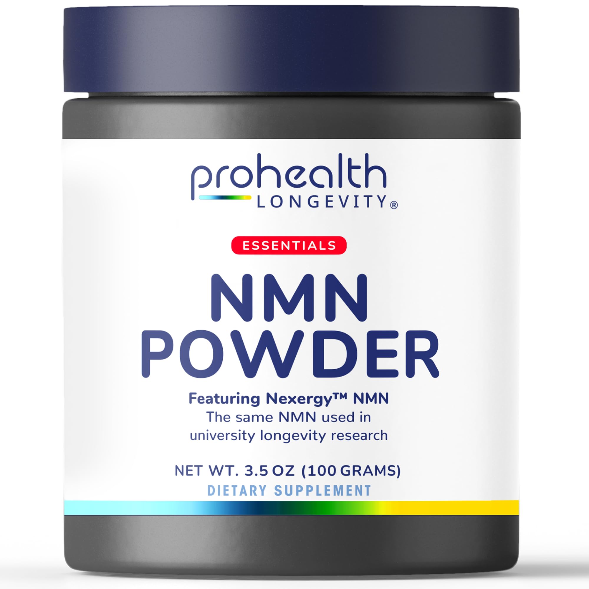 ProHealth envase frontal de NMN Powder mostrando presentación y beneficios