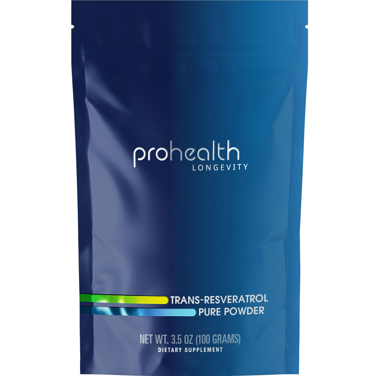 ProHealth empaque frontal mostrando 100 g y pureza, confianza del fabricante