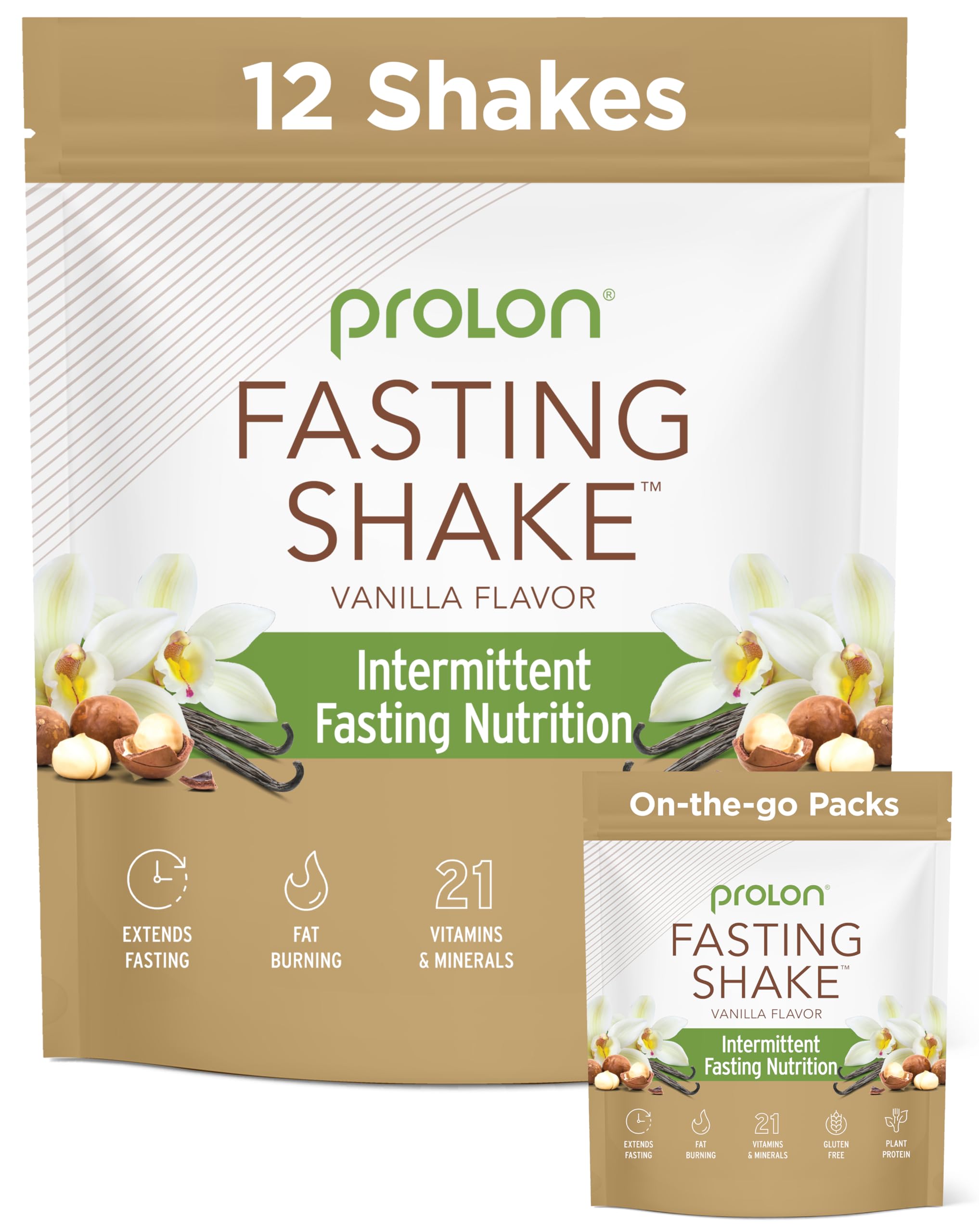 Prolon empaque frontal del batido vainilla mostrando conveniencia y perfil nutritivo