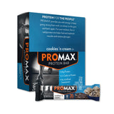 Promax empaque frontal mostrando barra Cookies 'n Cream y beneficio de 20 g proteína