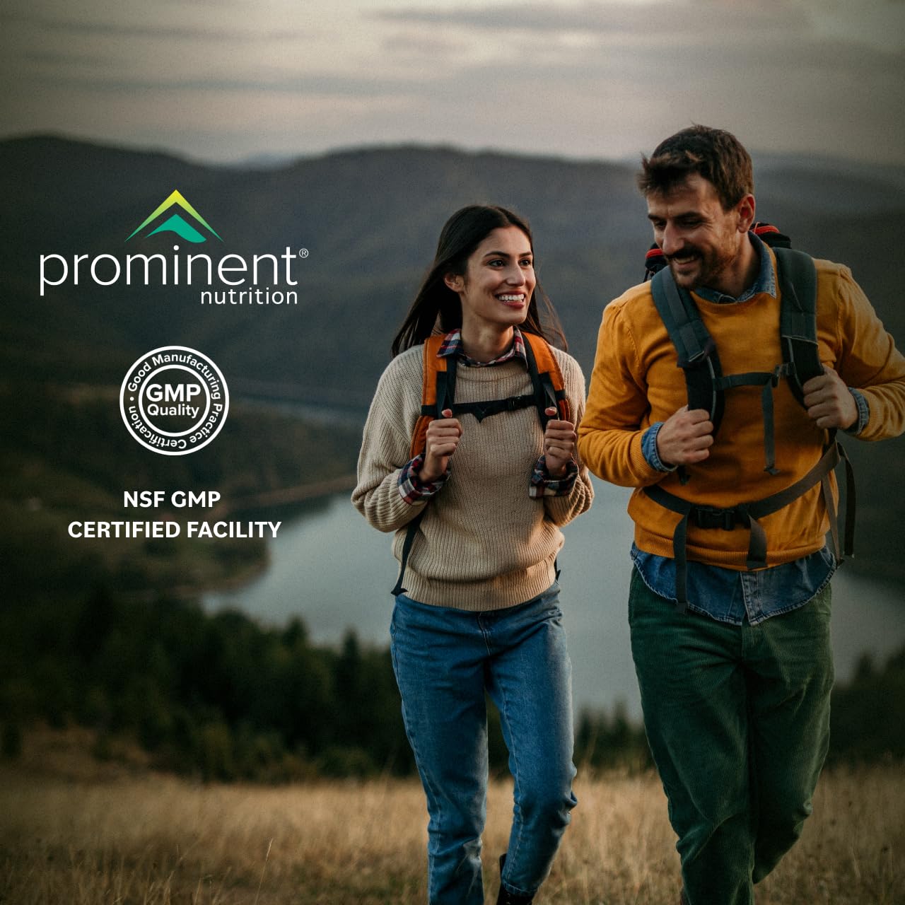 Prominent Nutrition envase en un entorno de vida saludable mostrando uso cotidiano