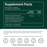 Prominent Nutrition etiqueta lateral con información de ingredientes clave y pureza