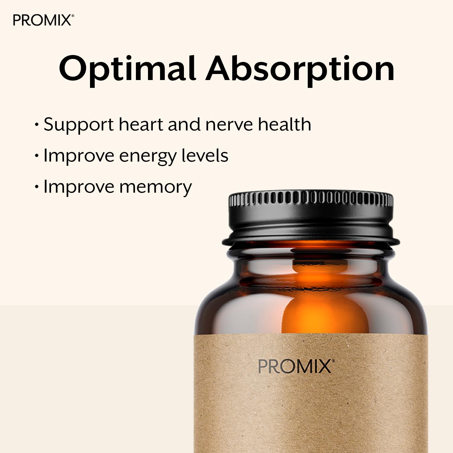 ProMix Nutrition envase en mano para comparar tamaño y conveniencia de uso
