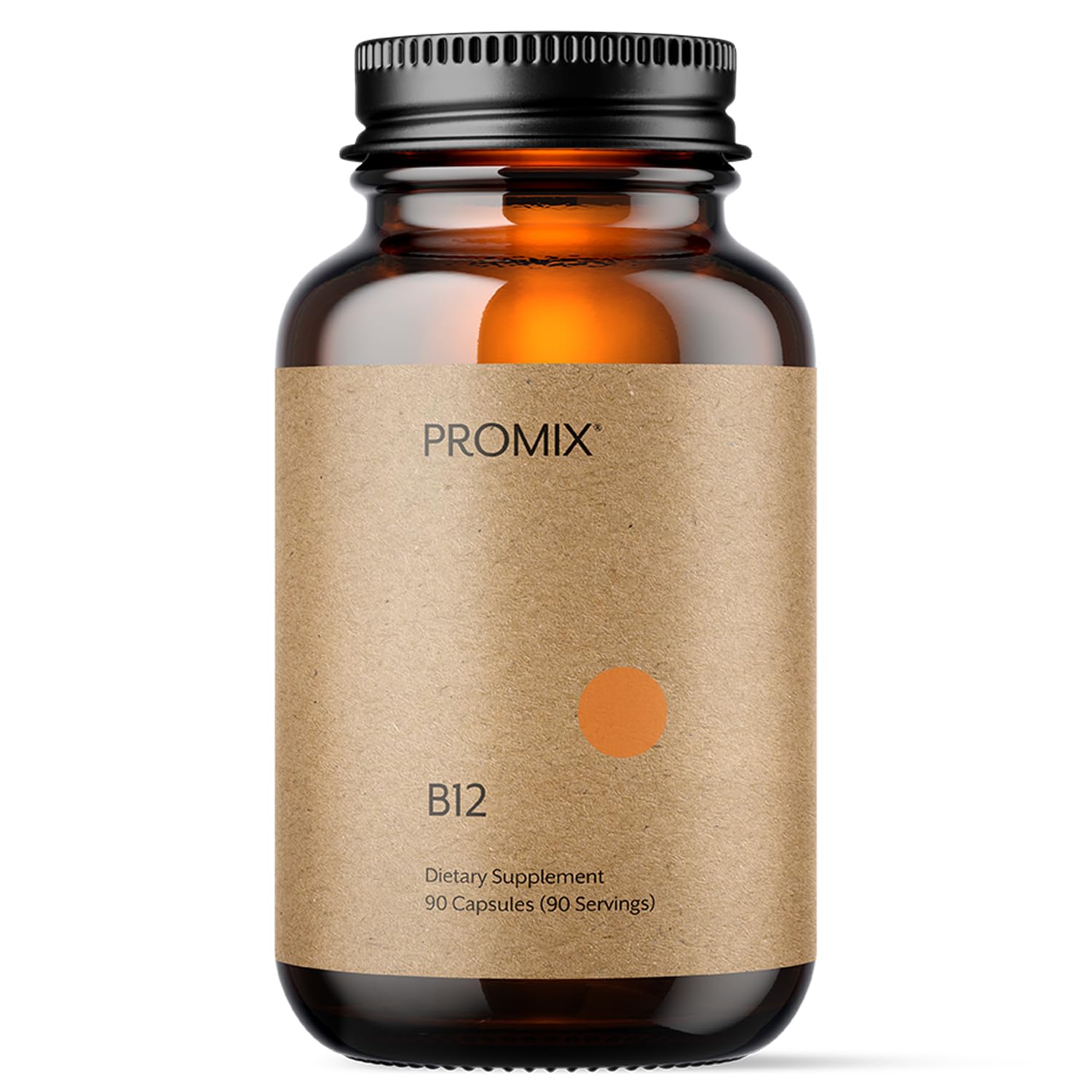ProMix Nutrition envase frontal de B12 mostrando presentación y beneficio de pureza