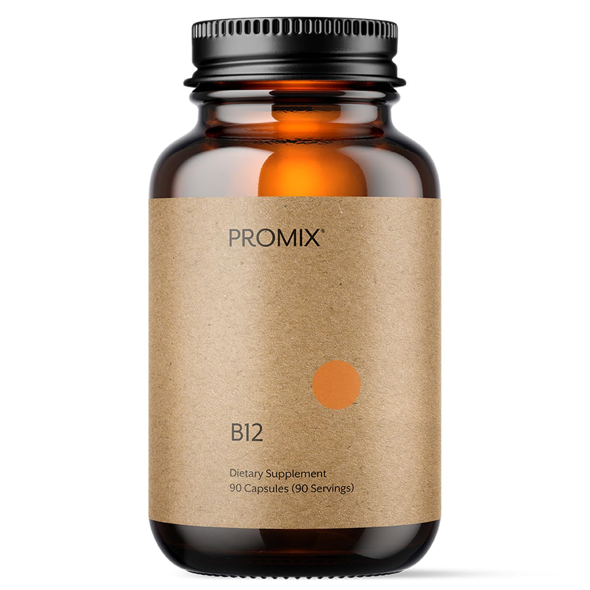 ProMix Nutrition envase frontal de B12 mostrando presentación y beneficio de pureza