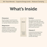 Etiqueta nutricional ProMix Nutrition mostrando electrolitos clave y trazabilidad