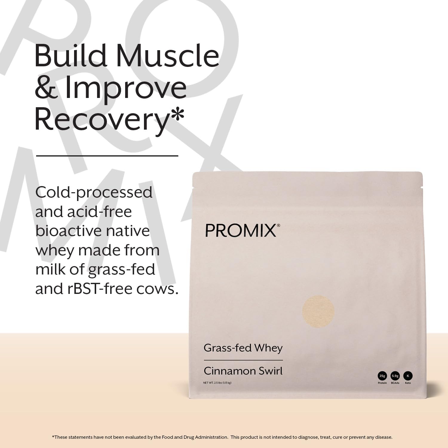 ProMix Nutrition cucharada junto a envase para comparar tamaño porción