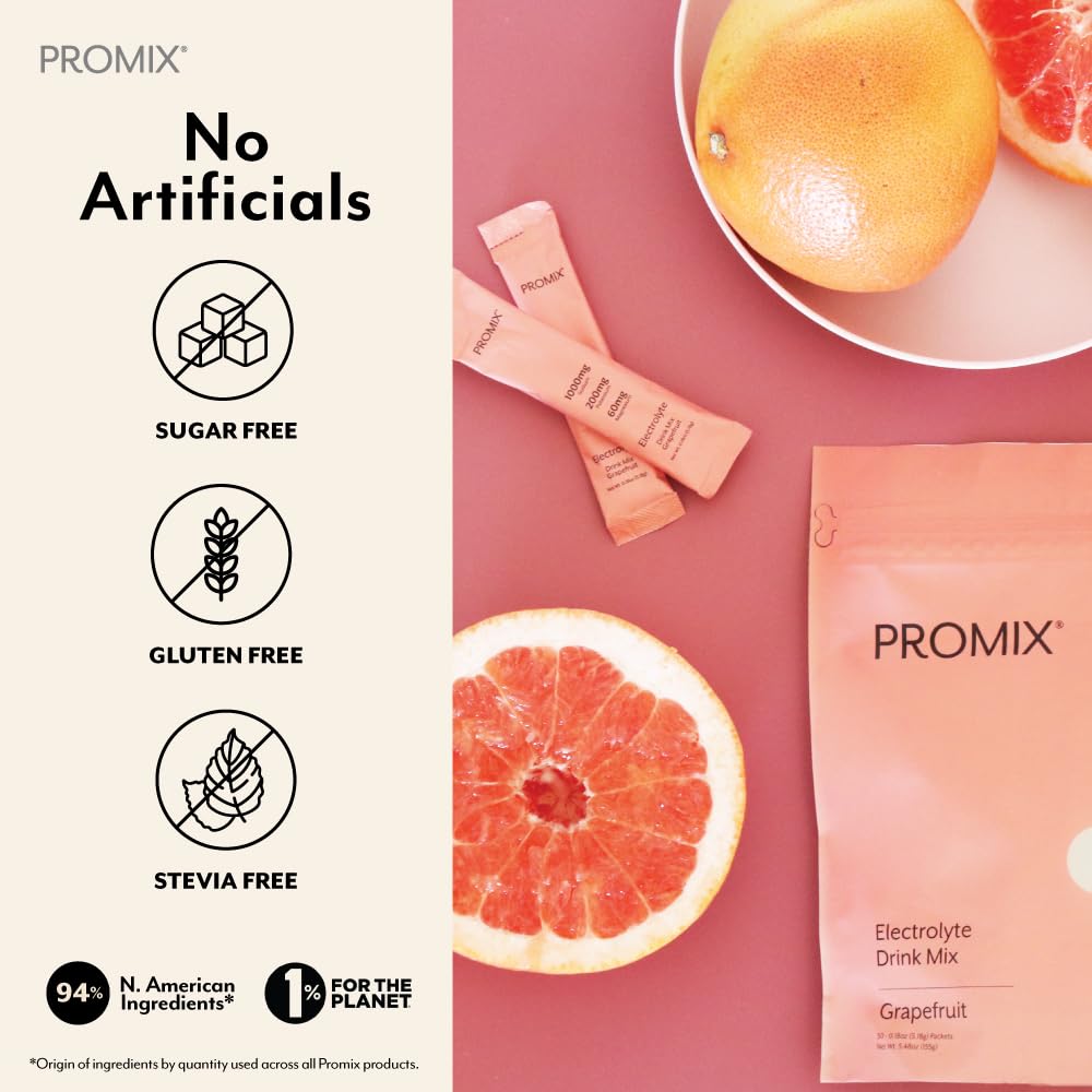 ProMix Nutrition comparación de tamaño del sobre para facilidad de transporte