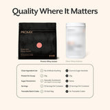 ProMix Nutrition cucharada con porción de proteína, porción clara y dosificación sencilla