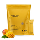 ProMix Nutrition envase frontal mostrando diseño y sabor mango para confianza